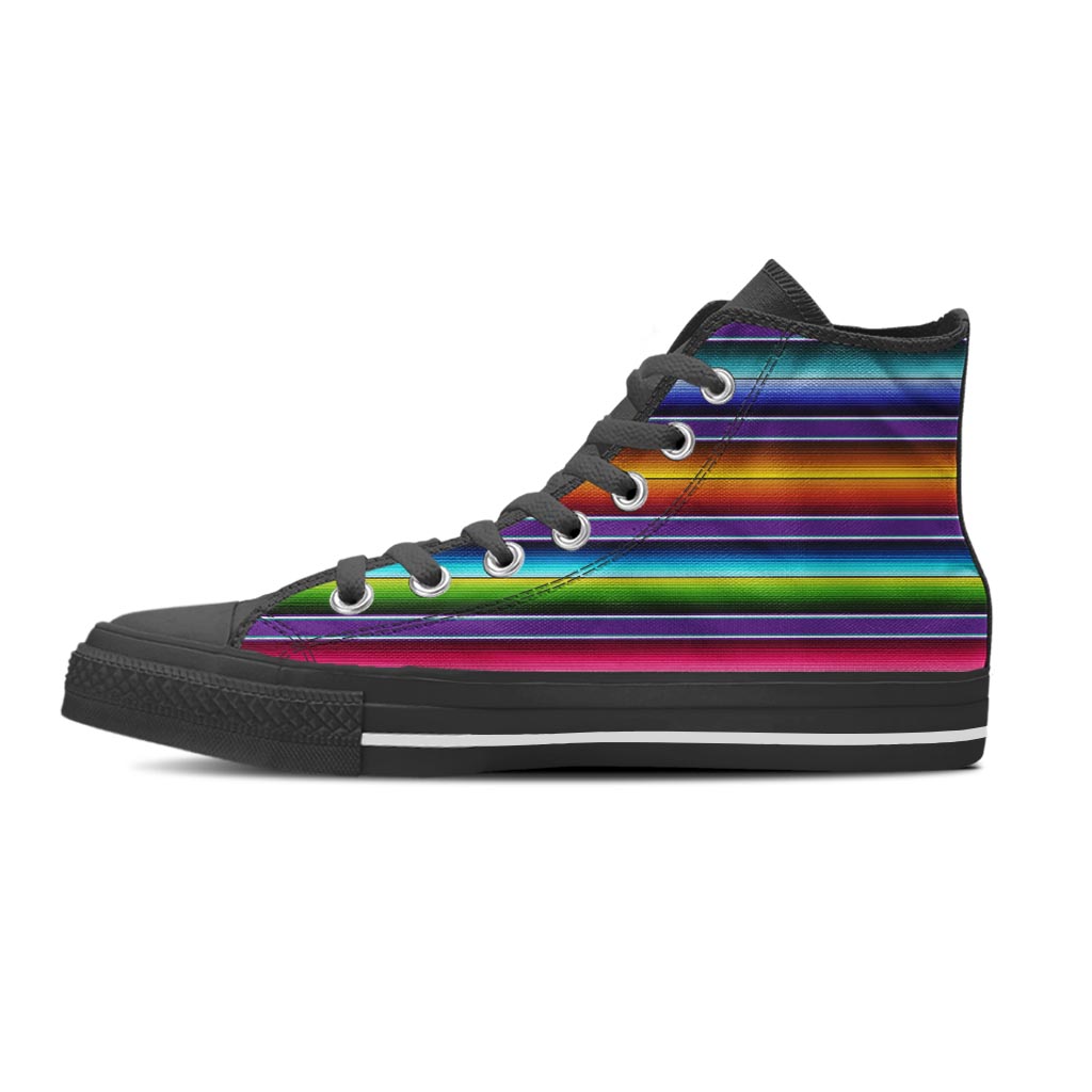 Baja Serape Print Men's High Top Shoes-grizzshop