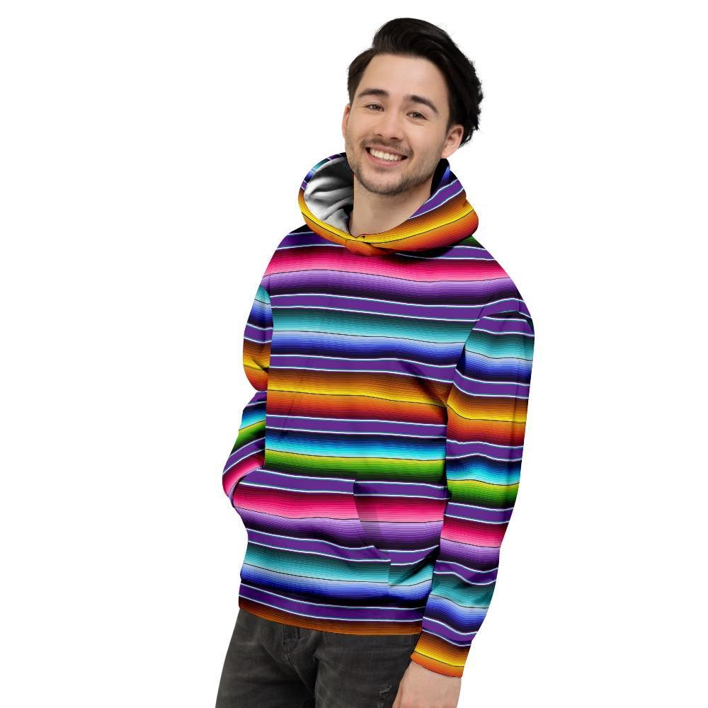 Baja Serape Print Men's Hoodie-grizzshop