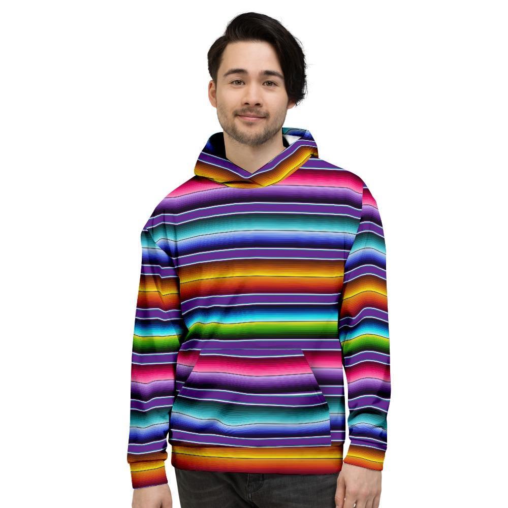 Baja Serape Print Men's Hoodie-grizzshop