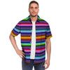 Baja Serape Print Men's Short Sleeve Shirt-grizzshop