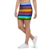 Baja Serape Print Mini Skirt-grizzshop