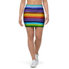 Baja Serape Print Mini Skirt-grizzshop