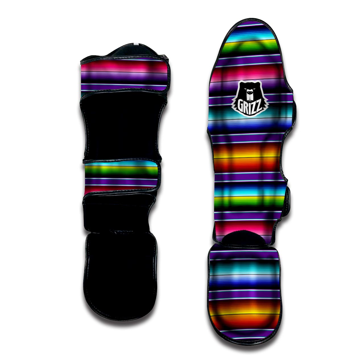 Baja Serape Print Muay Thai Shin Guard-grizzshop