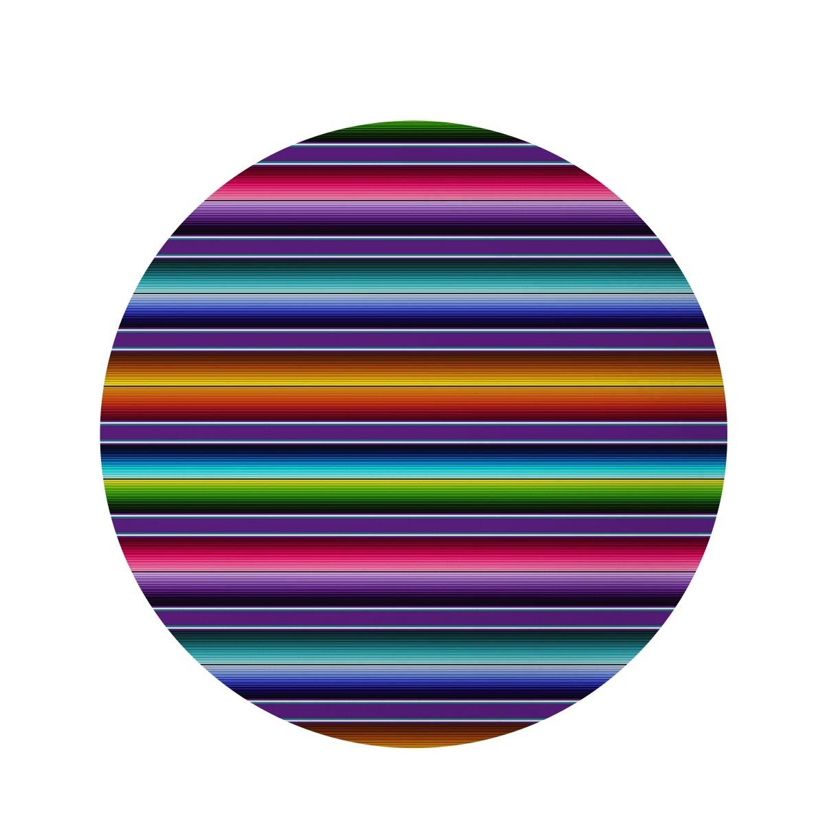 Baja Serape Print Round Rug-grizzshop