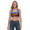 Baja Serape Print Sports Bra-grizzshop