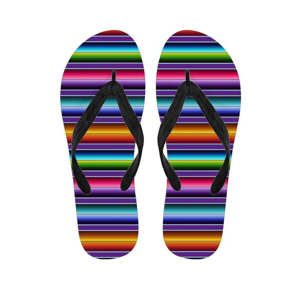 Baja Serape Print Women's Flip Flops-grizzshop