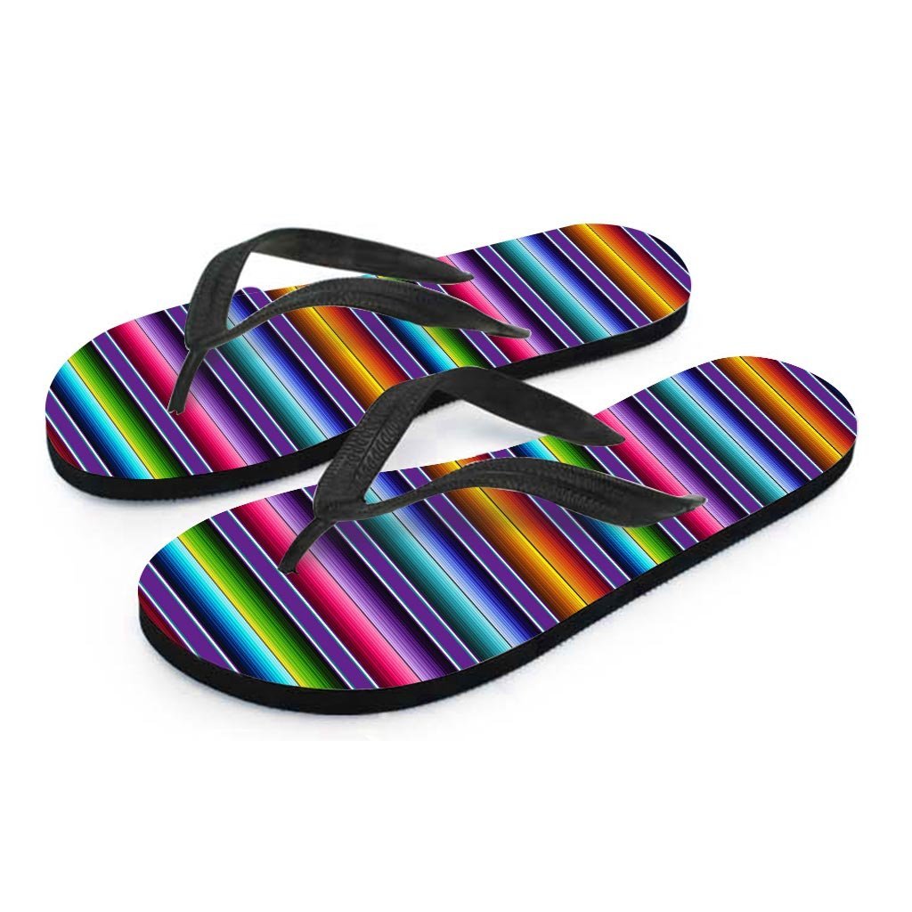 Baja Serape Print Women's Flip Flops-grizzshop