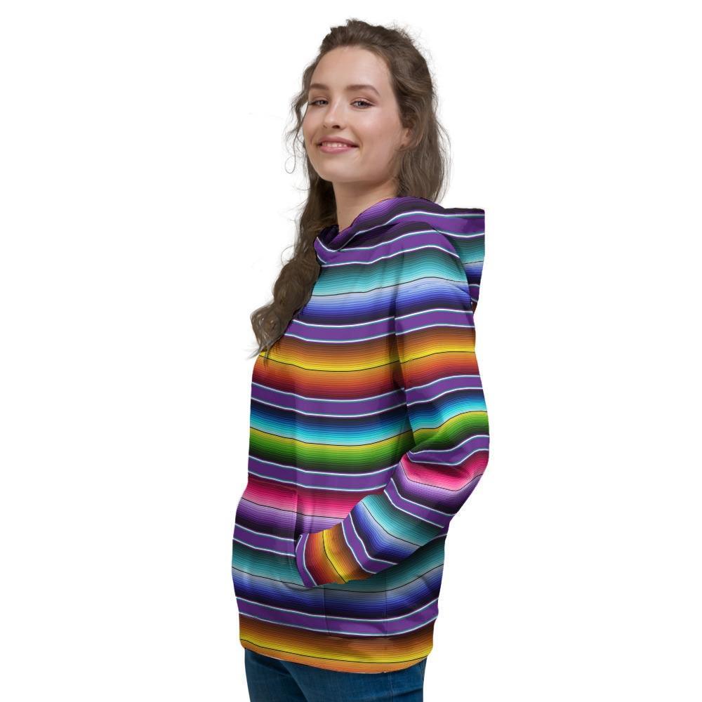 Baja Serape Print Women's Hoodie-grizzshop