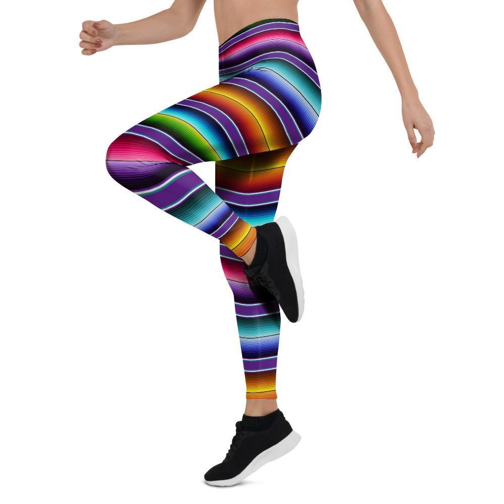 Baja Serape Print Women's Leggings-grizzshop