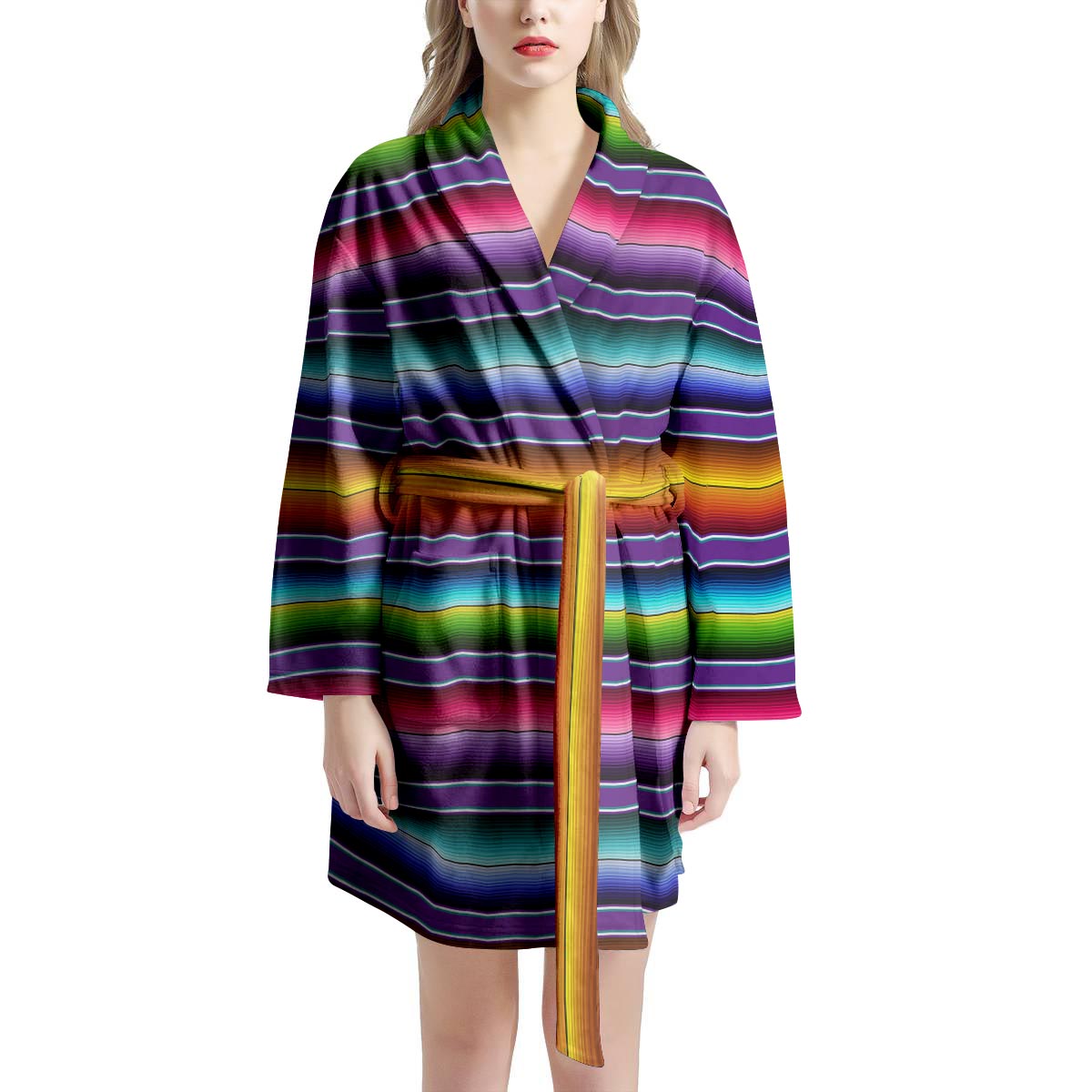 Baja Serape Print Women's Robe-grizzshop