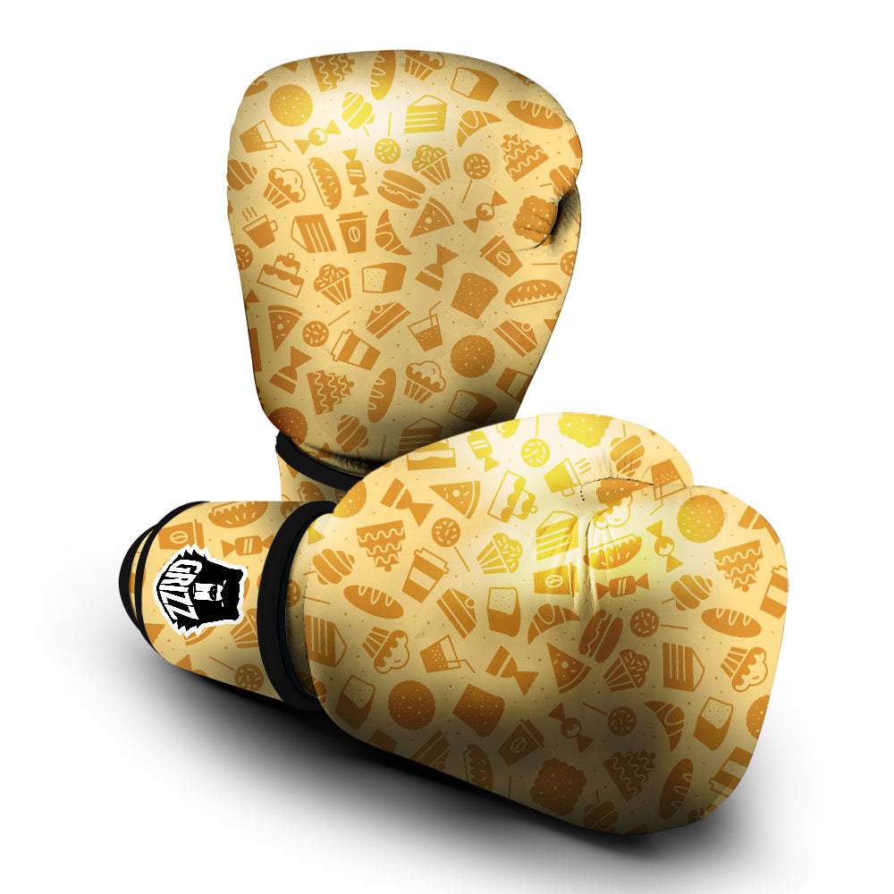Bakery And Dessert Print Pattern Boxing Gloves-grizzshop