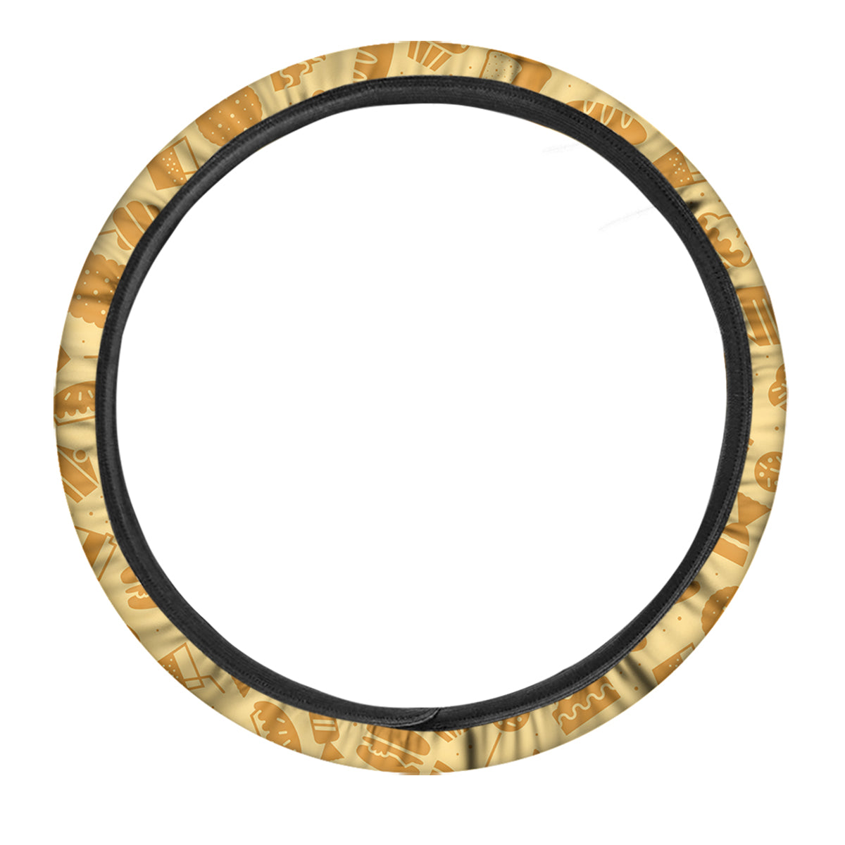 Bakery And Dessert Print Pattern Car Steering Wheel Cover-grizzshop