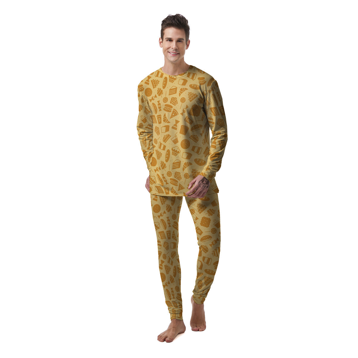 Bakery And Dessert Print Pattern Men's Pajamas-grizzshop