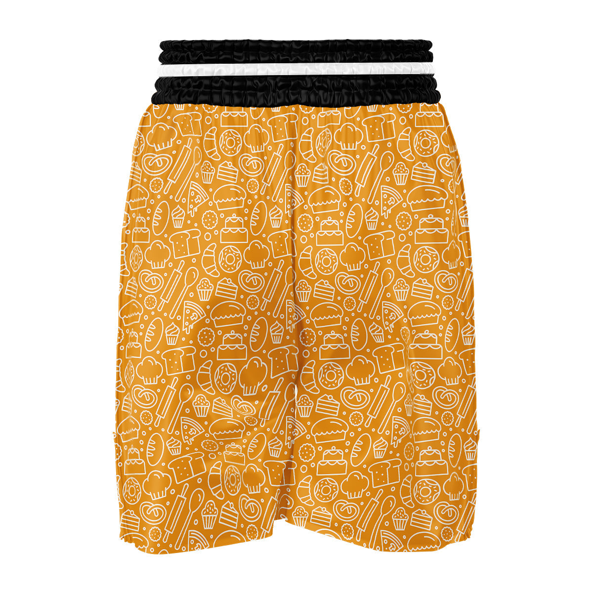 Bakery Yellow Print Pattern Boxing Shorts-grizzshop
