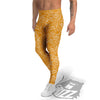 Bakery Yellow Print Pattern Men's Leggings-grizzshop