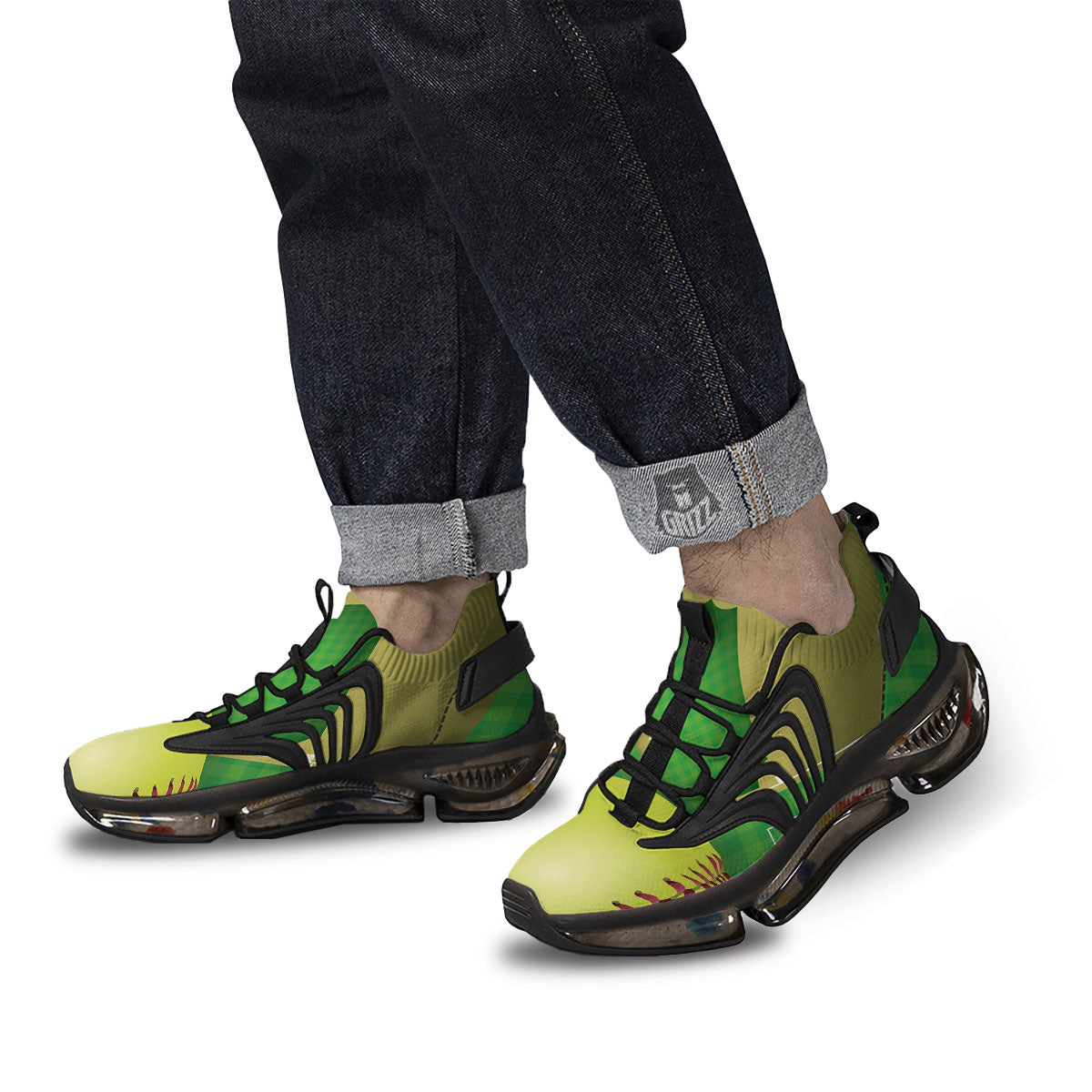 Ball And Softball Field Print Black Gym Shoes-grizzshop