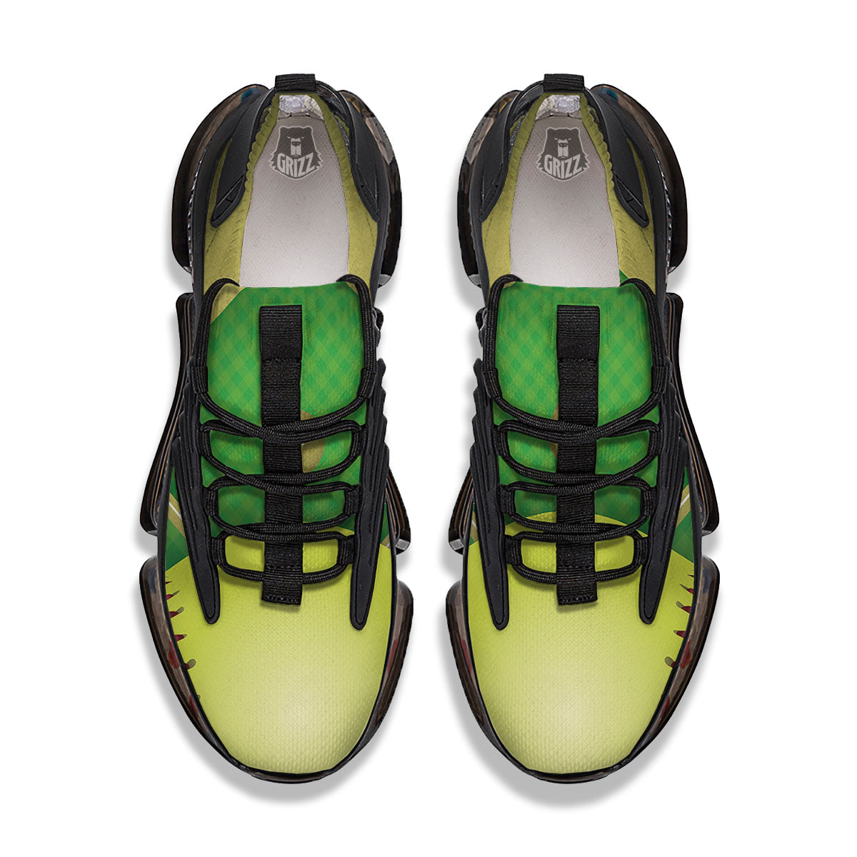 Ball And Softball Field Print Black Gym Shoes-grizzshop