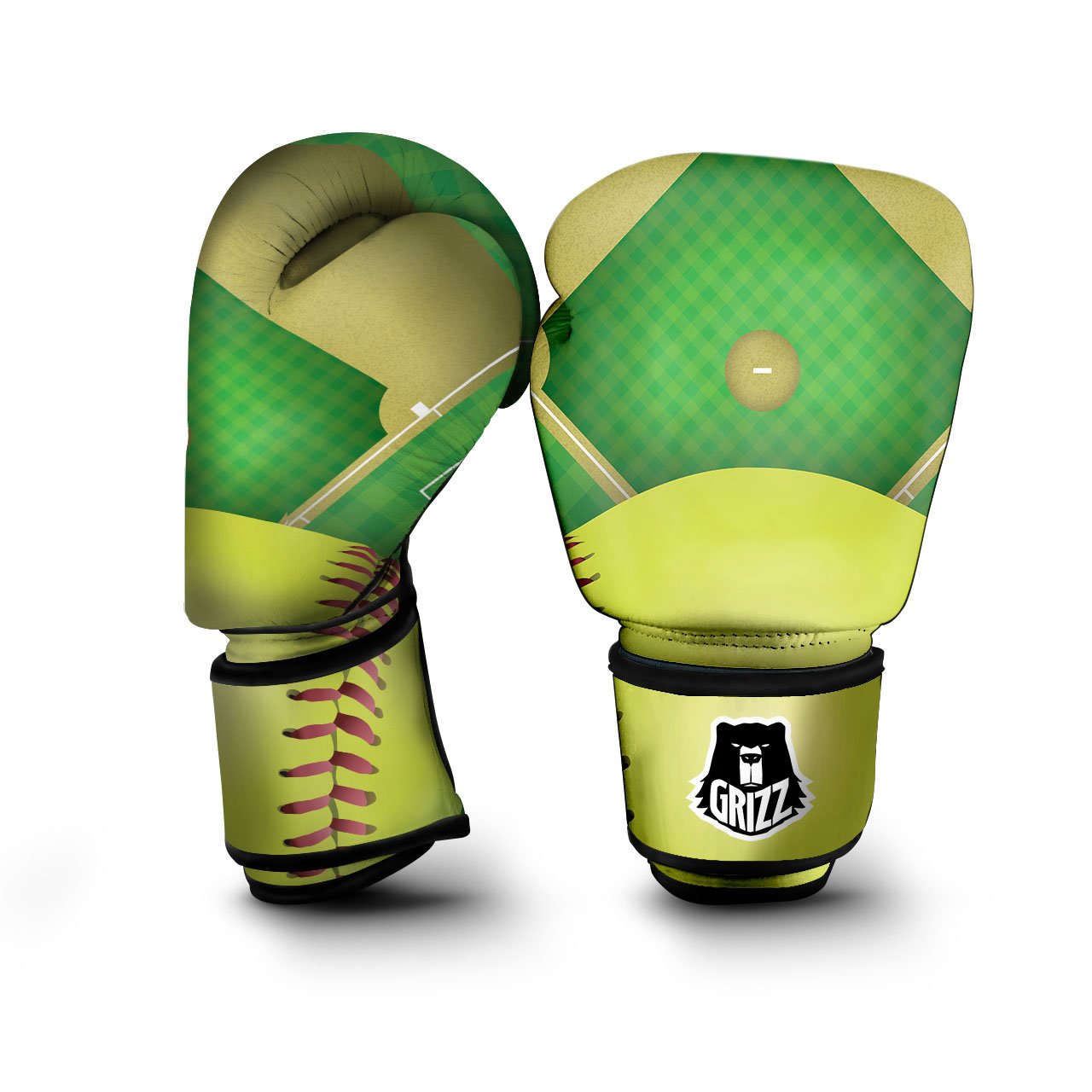 Ball And Softball Field Print Boxing Gloves-grizzshop