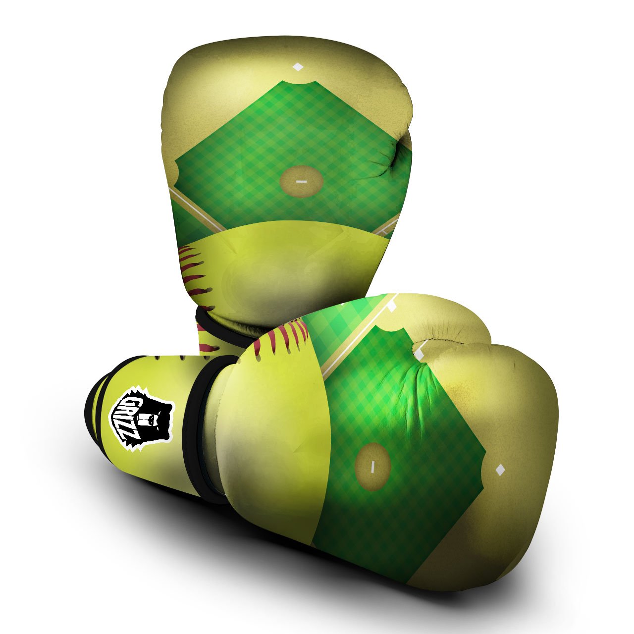 Ball And Softball Field Print Boxing Gloves-grizzshop