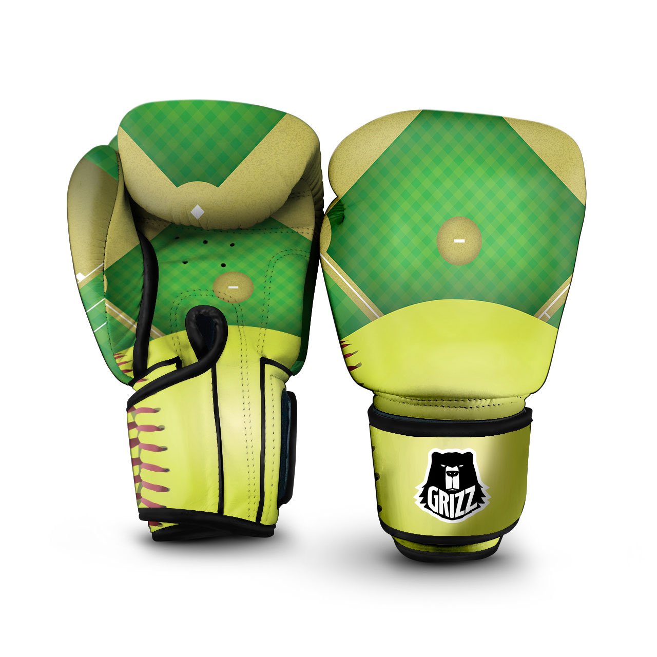 Ball And Softball Field Print Boxing Gloves-grizzshop