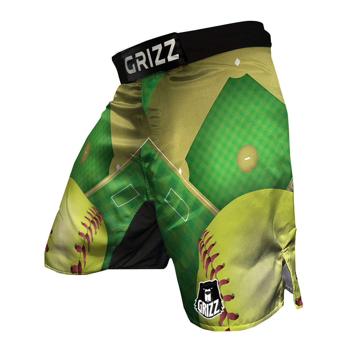 Ball And Softball Field Print MMA Shorts-grizzshop