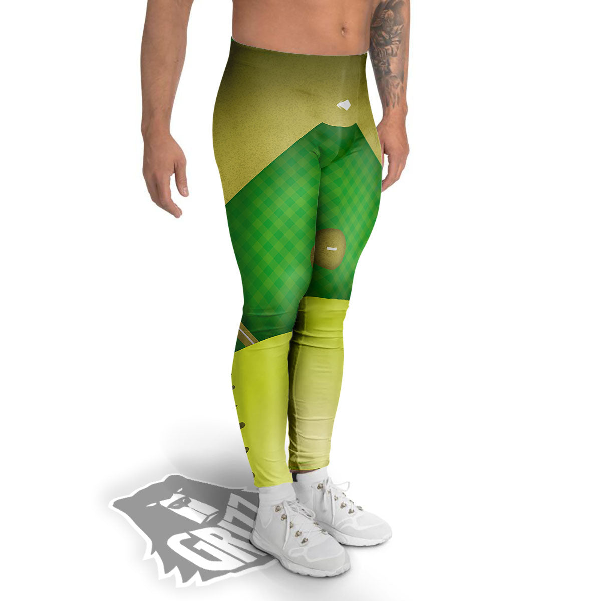 Ball And Softball Field Print Men's Leggings-grizzshop