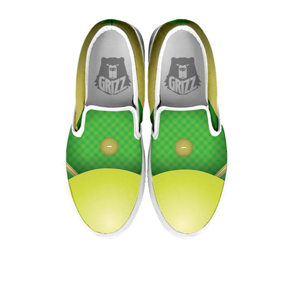 Ball And Softball Field Print White Slip On Shoes-grizzshop