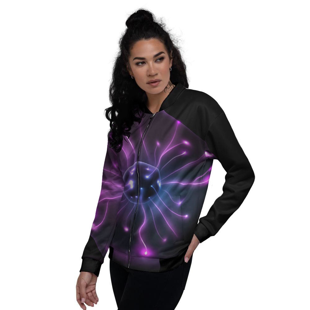 Ball Plasma Print Women's Bomber Jacket-grizzshop