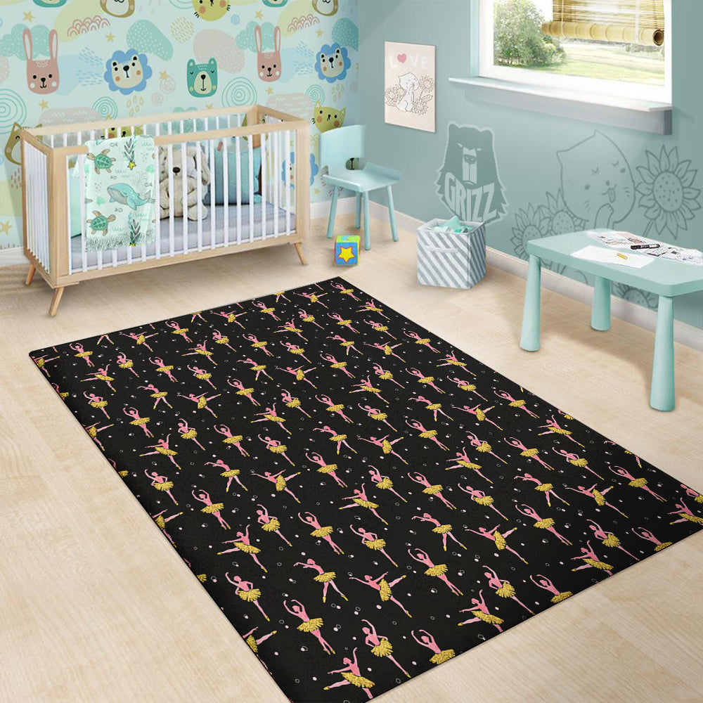 Ballet Dancing Print Pattern Floor Mat-grizzshop