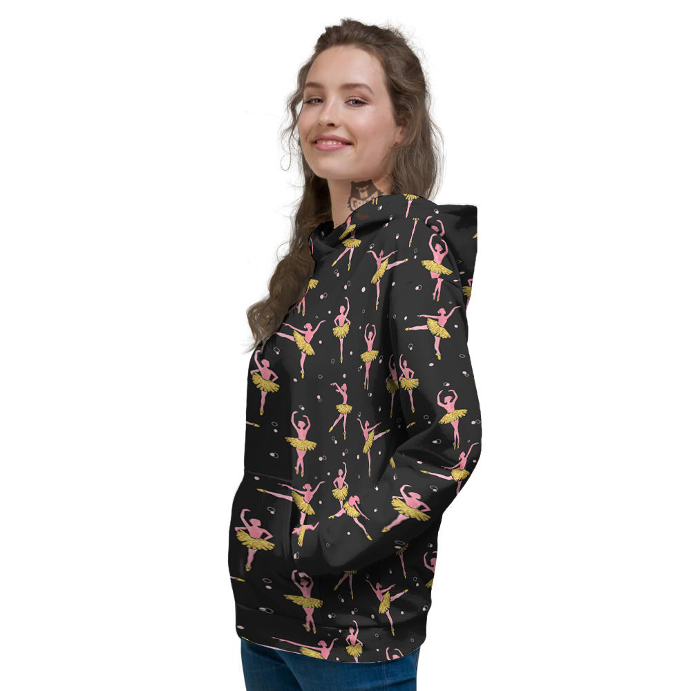 Ballet Dancing Print Pattern Women's Hoodie-grizzshop