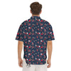 Ballet Floral Print Pattern Men's Short Sleeve Shirts-grizzshop