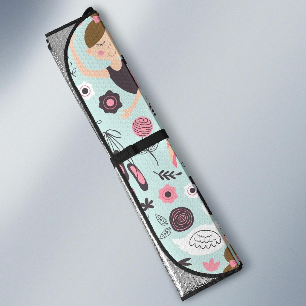 Ballet Girl Pattern Print Car Sun Shade-grizzshop