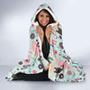 Ballet Girl Pattern Print Hooded Blanket-grizzshop