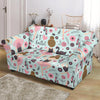 Ballet Girl Pattern Print Loveseat Cover-grizzshop