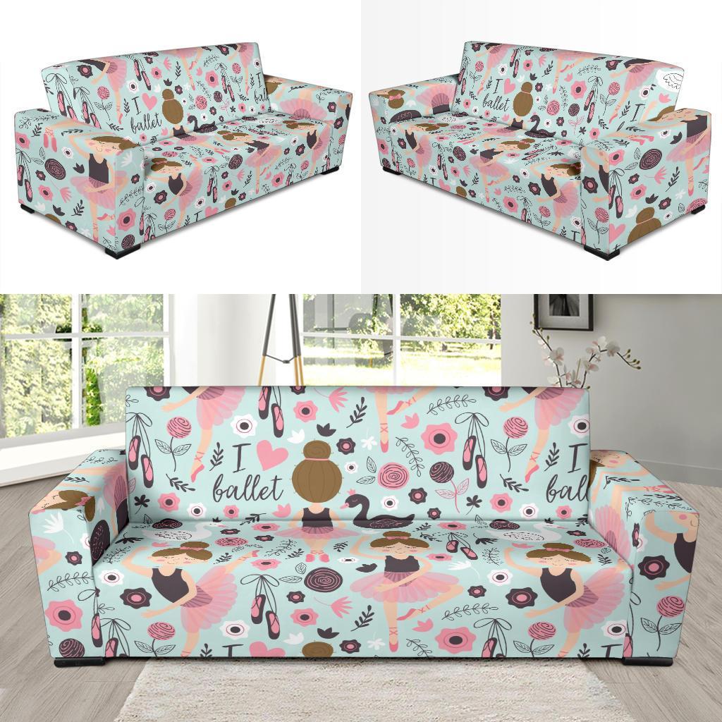 Ballet Girl Pattern Print Sofa Covers-grizzshop