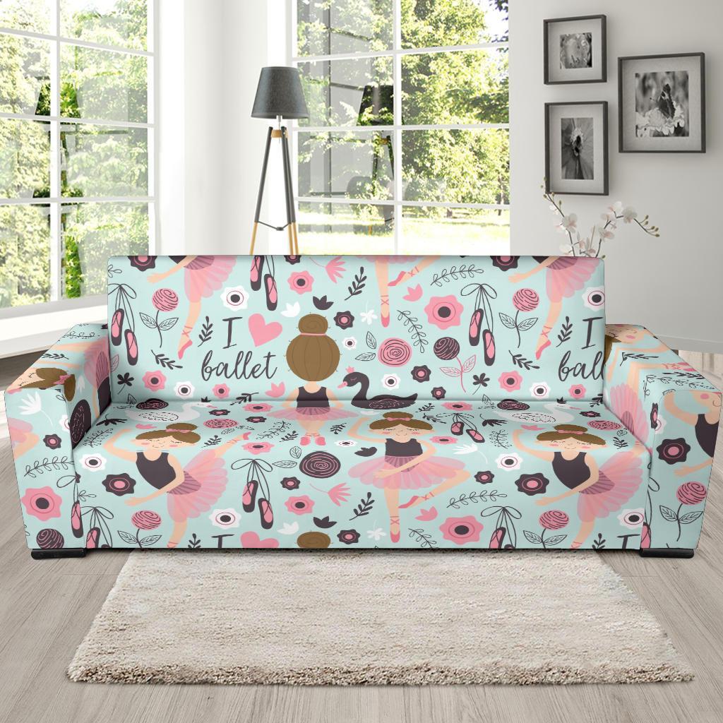 Ballet Girl Pattern Print Sofa Covers-grizzshop