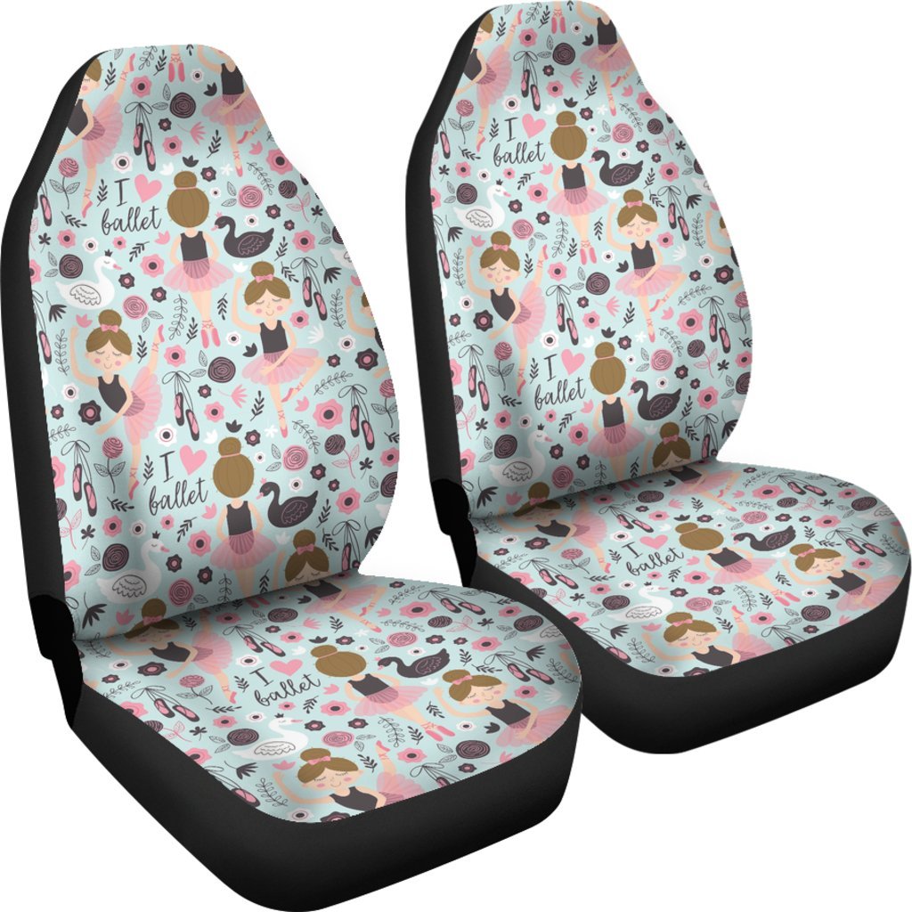 Ballet Girl Pattern Print Universal Fit Car Seat Cover-grizzshop