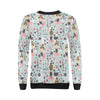 Ballet Girl Pattern Print Women Crewneck Sweatshirt-grizzshop