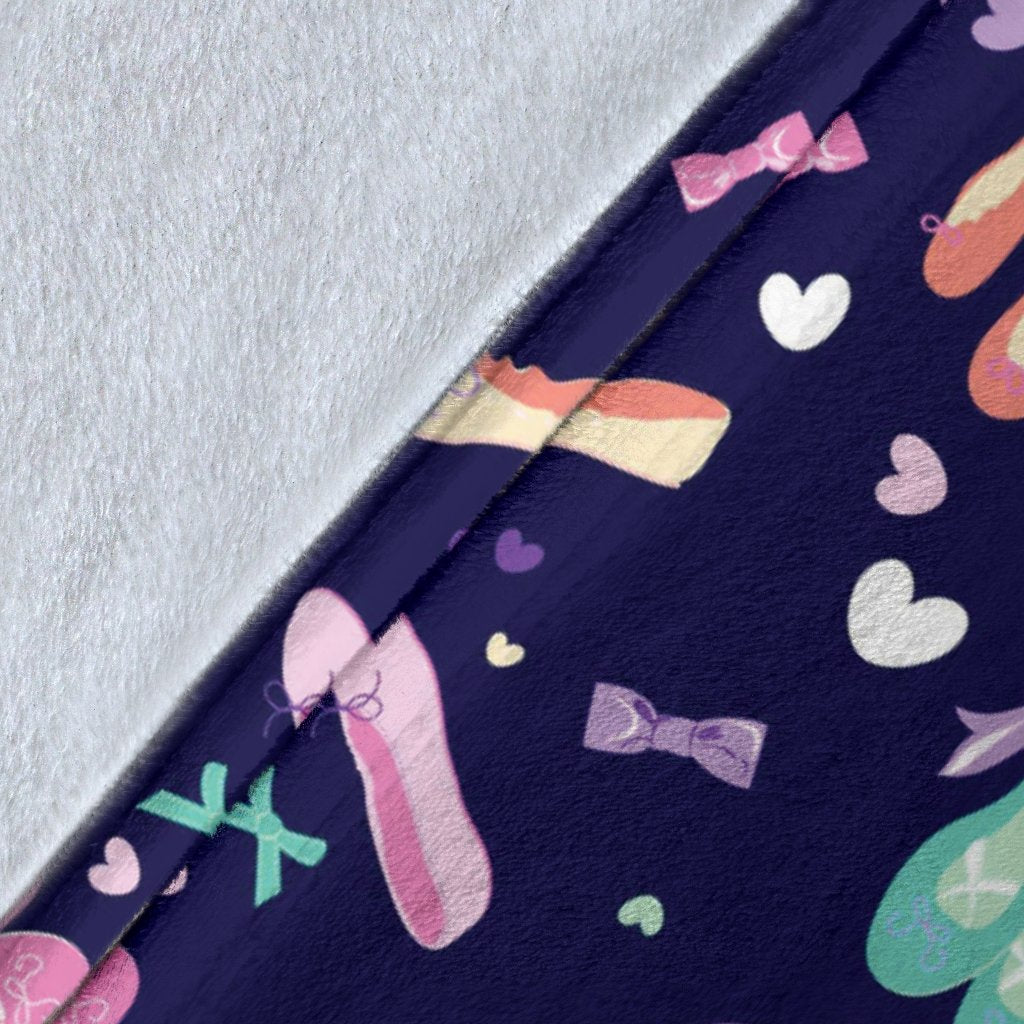 Ballet Pattern Print Blanket-grizzshop