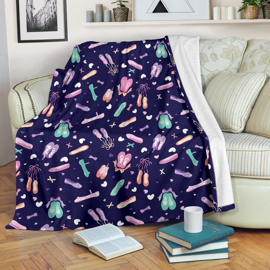Ballet Pattern Print Blanket-grizzshop