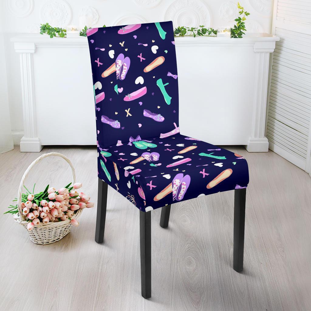 Ballet Pattern Print Chair Cover-grizzshop