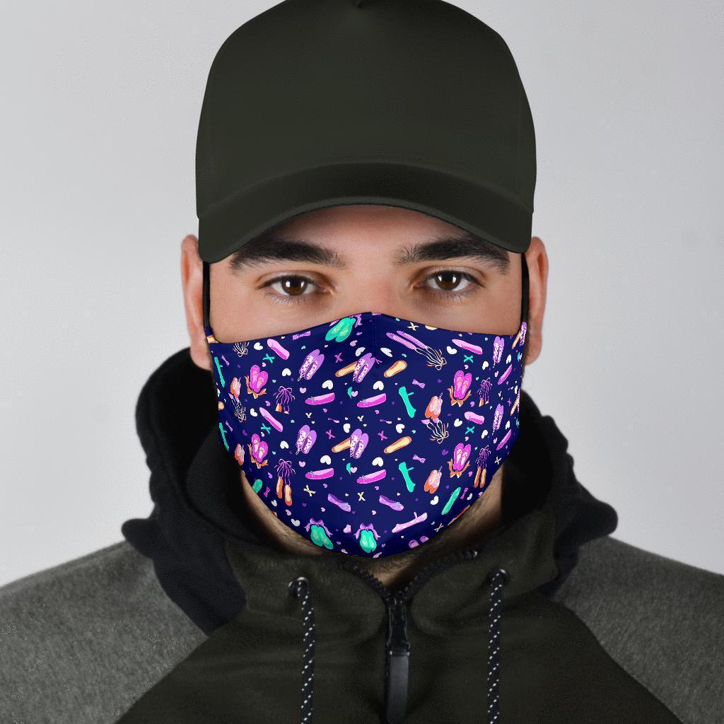 Ballet Pattern Print Face Mask-grizzshop