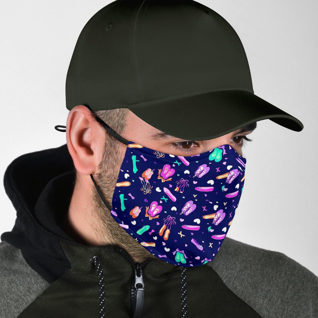 Ballet Pattern Print Face Mask-grizzshop