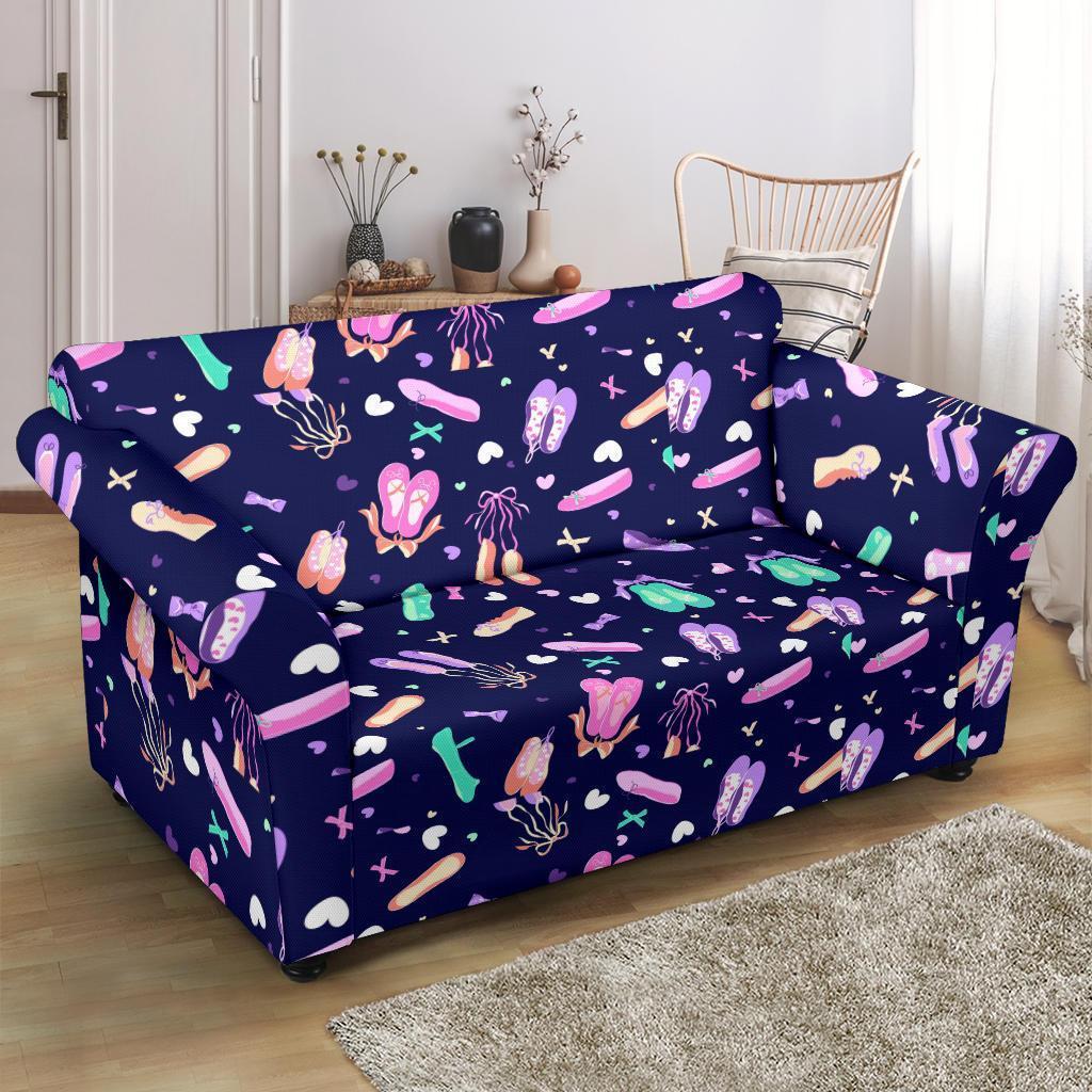 Ballet Pattern Print Loveseat Cover-grizzshop