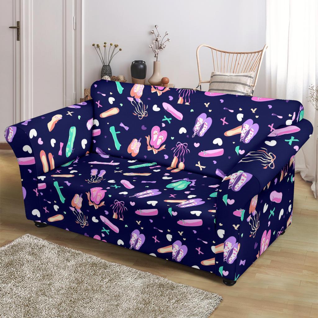 Ballet Pattern Print Loveseat Cover-grizzshop