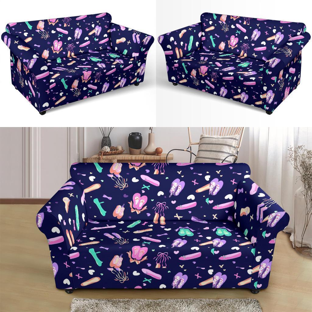 Ballet Pattern Print Loveseat Cover-grizzshop