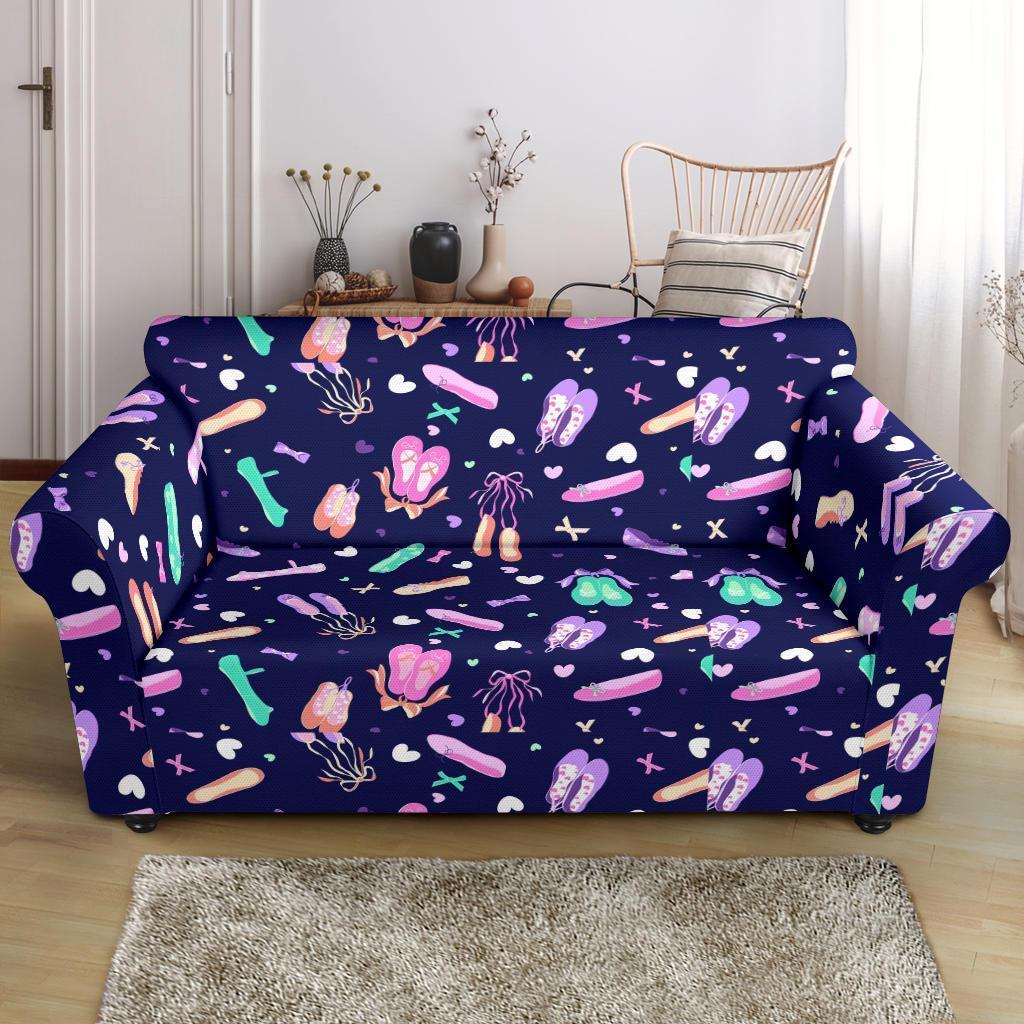 Ballet Pattern Print Loveseat Cover-grizzshop