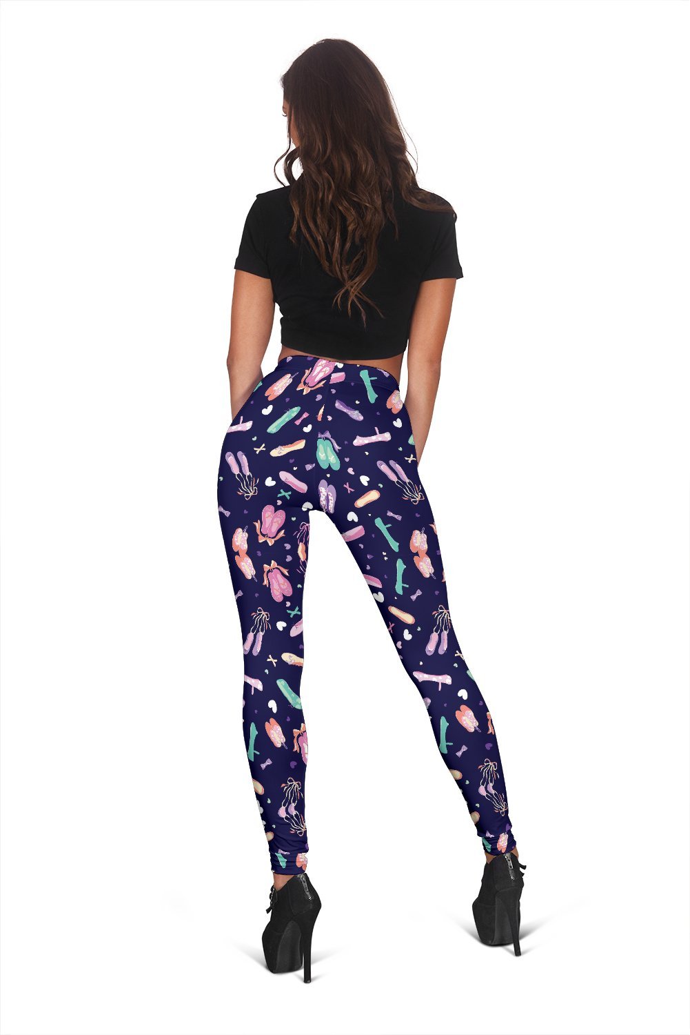 Ballet Pattern Print Women Leggings-grizzshop