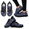 Ballet Print Pattern Black Sneaker Shoes For Men Women-grizzshop