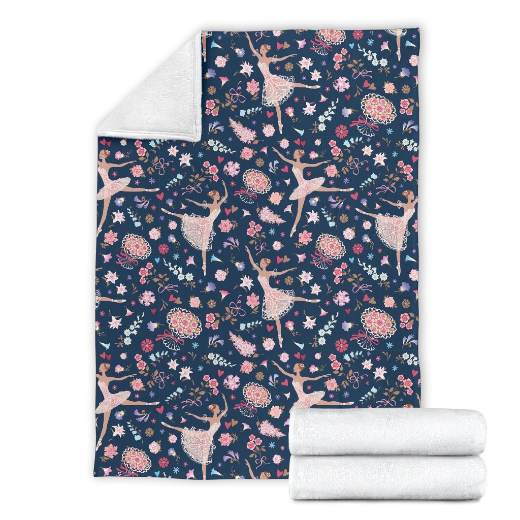 Ballet Print Pattern Blanket-grizzshop